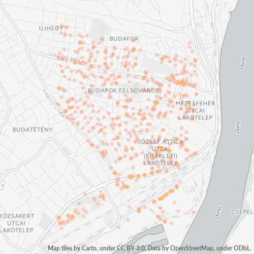 1222 Vállalati sűrűségi térkép