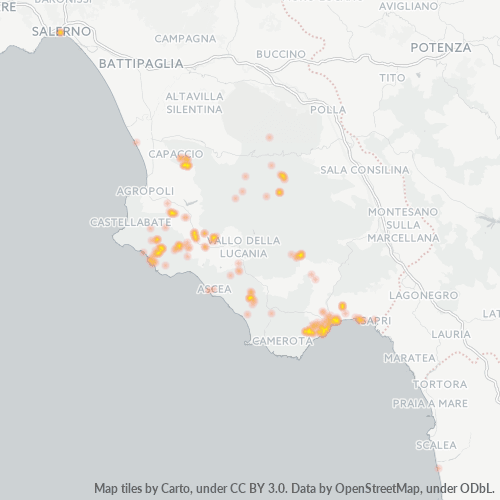 Mappa di calore per cap 84070