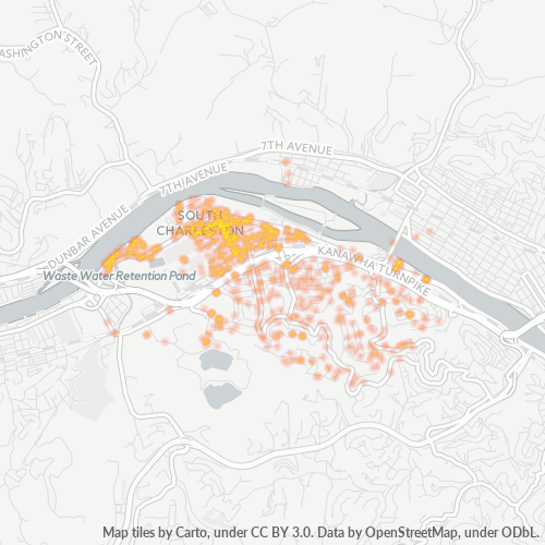 25303 Business Density Heatmap