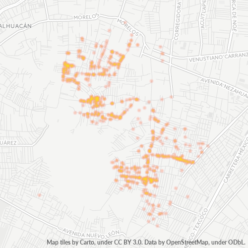 56337 Mapa de calor de densidad empresarial