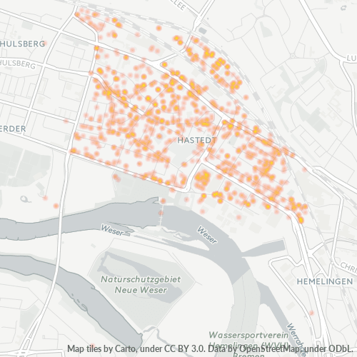 28207 Standortdichte-Heatmap