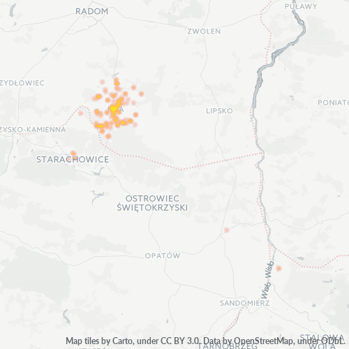 27-100 Mapa intensywności działalności gospodarczej