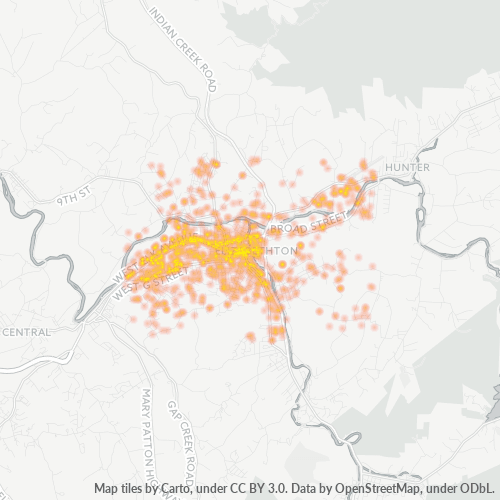 37643 Business Density Heatmap