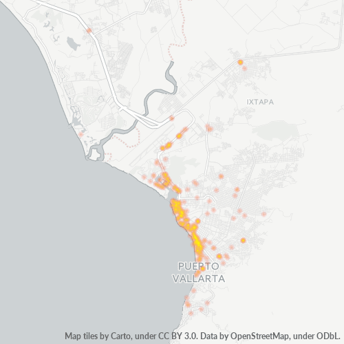 48333 Mapa de calor de densidad empresarial