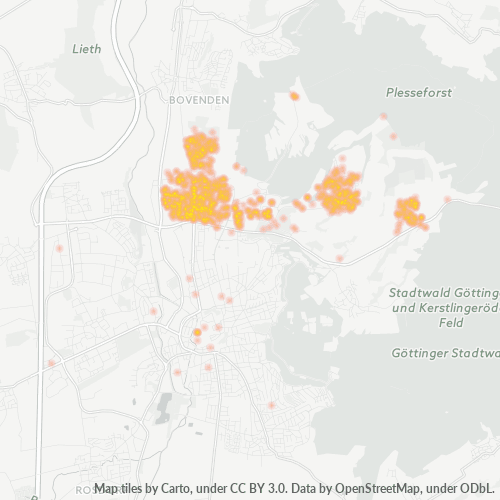 Heatmap für plz 37077