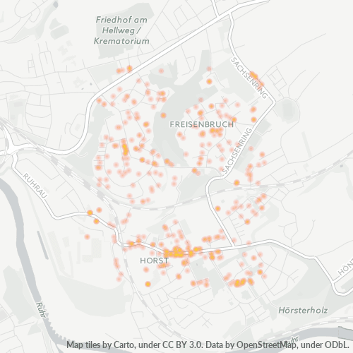 Heatmap für plz 45279