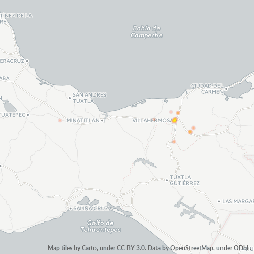 86050 Mapa de calor de densidad empresarial
