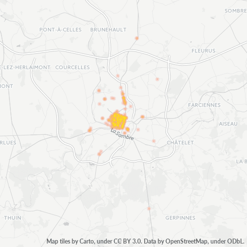 Heatmap voor postcode 6020