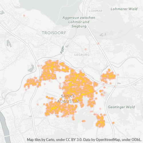 53757 Standortdichte-Heatmap