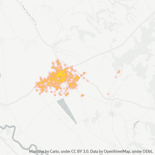 934 01 Teplotná mapa obchodnej hustoty