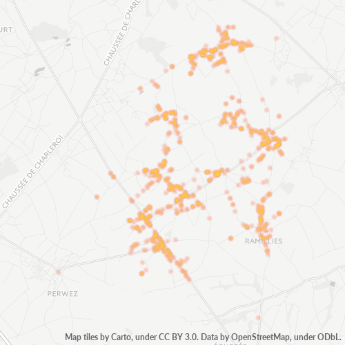 Heatmap voor postcode 1367