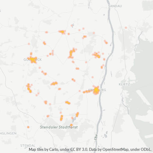 Heatmap für plz 39596