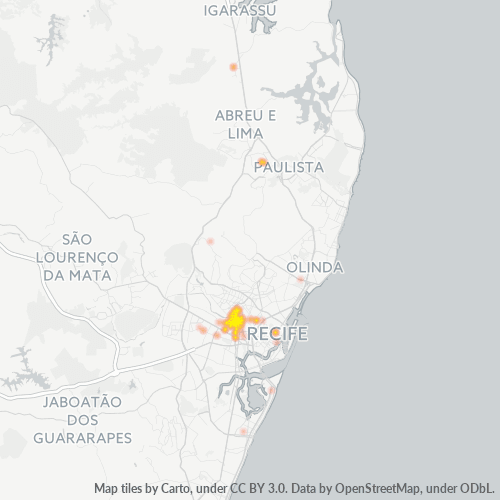 50710-000 Mapa de calor de densidad empresarial