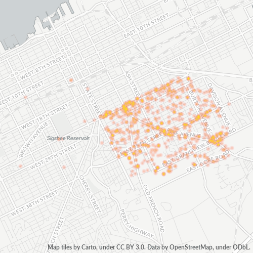 16504 Business Density Heatmap