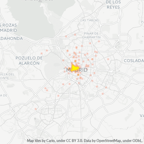 28013 Mapa de densitat de negocis 28013 Mapa de densitat de negocis