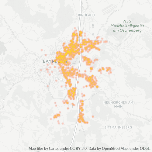 Heatmap für plz 95448