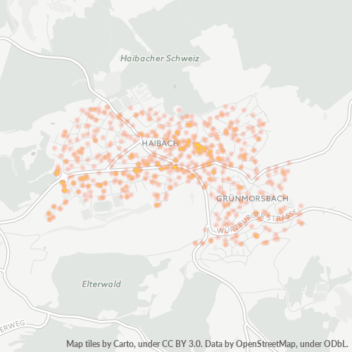 Heatmap für plz 63808