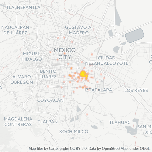 09030 Mapa de calor de densidad empresarial