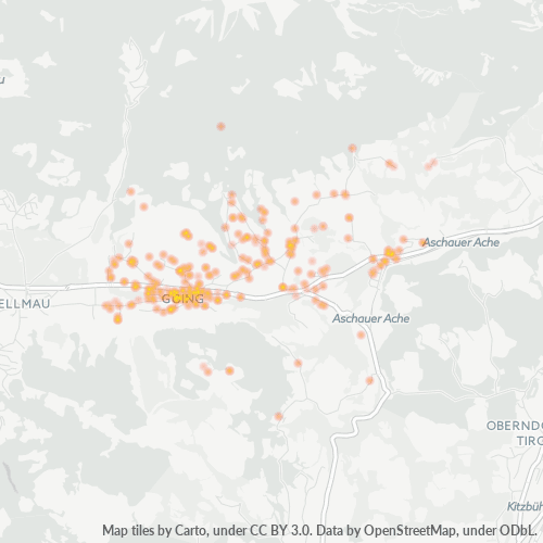 Heatmap für postleitzahl 6353