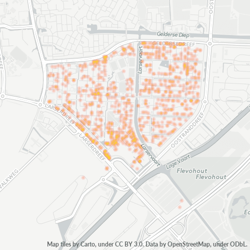 Heatmap voor postcode 8226