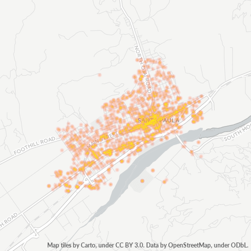 93060 Business Density Heatmap