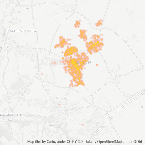 Heatmap für plz 52499