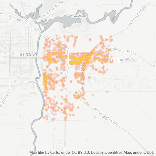 31705 Business Density Heatmap
