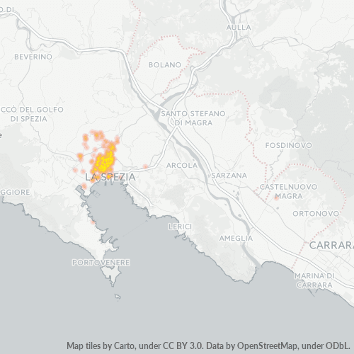 Mappa di calore per cap 19125