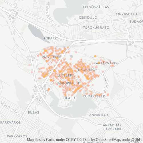 2045 Vállalati sűrűségi térkép