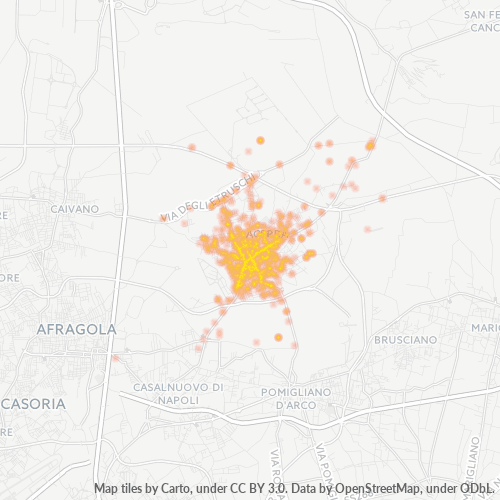 80011 Mappa di concentrazione per la densità di aziende