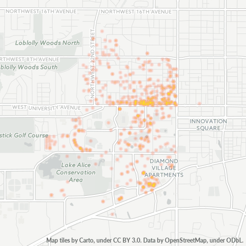 32603 Business Density Heatmap
