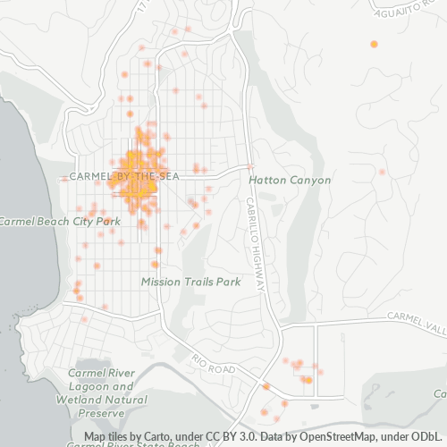 93921 Business Density Heatmap