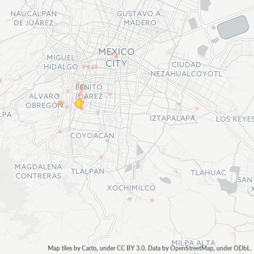 03230 Mapa de calor de densidad empresarial