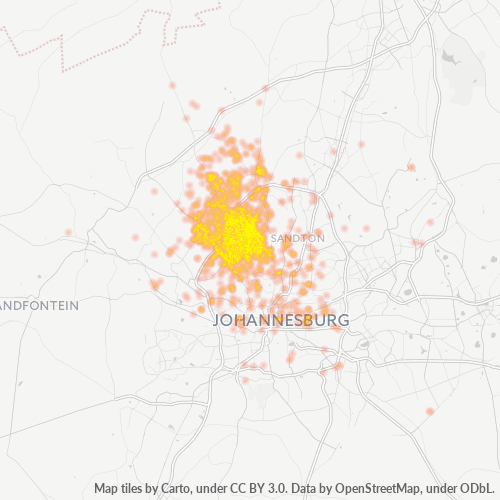 2194 Hittekaart vir Besigheidsdigtheid