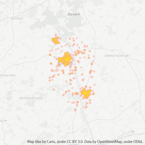 59387 Standortdichte-Heatmap