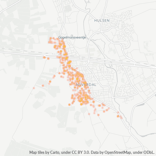 Heatmap voor postcode 7441