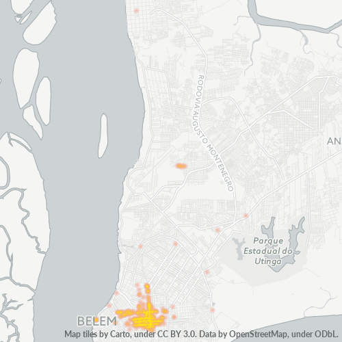 66040-000 Mapa de calor de densidad empresarial