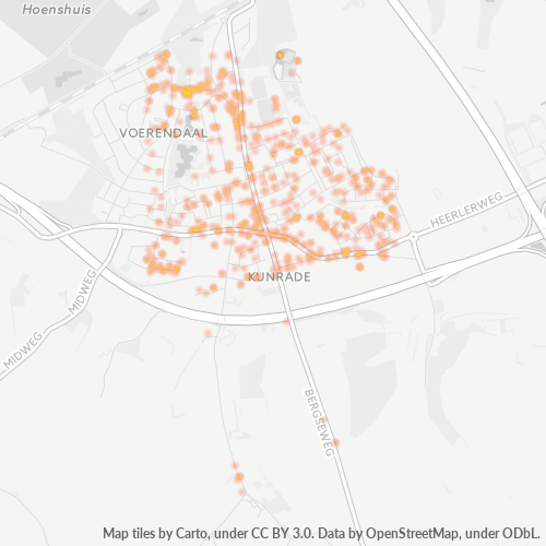 Heatmap voor postcode 6367