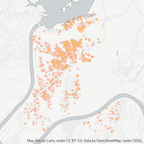 78732 Business Density Heatmap
