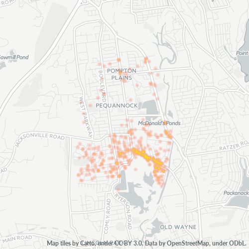 07440 Business Density Heatmap