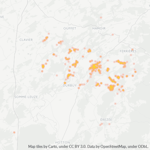 Heatmap voor postcode 6941
