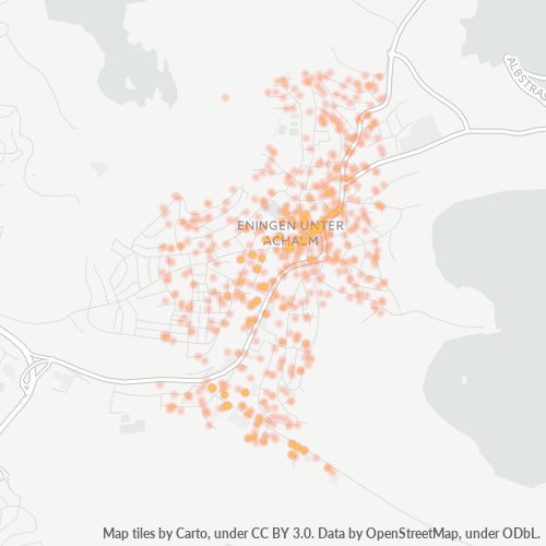 Heatmap für plz 72800