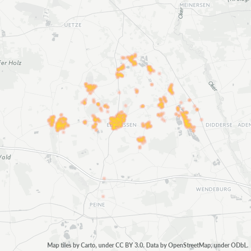Heatmap für plz 31234