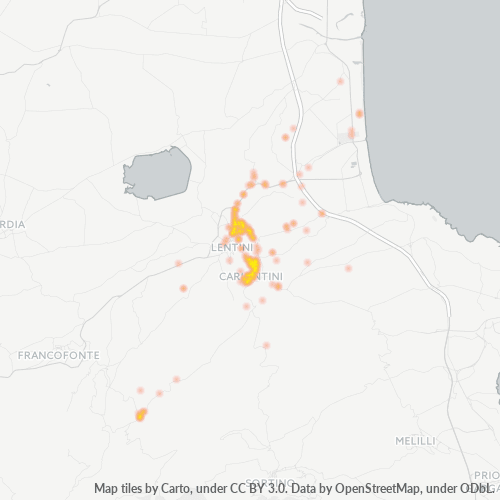 Mappa di calore per cap 96013