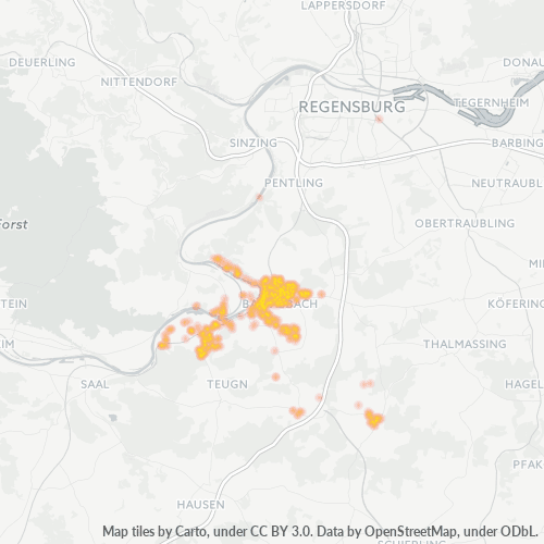 Heatmap für plz 93077