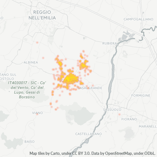 Mappa di calore per cap 42019