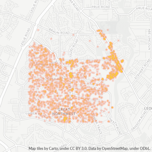 78250 Business Density Heatmap