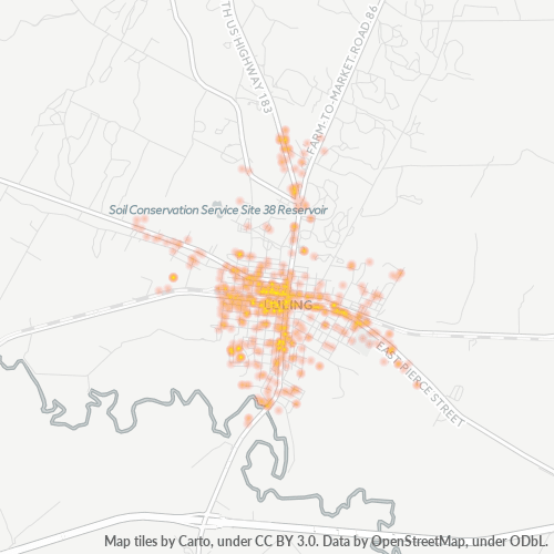 78648 Business Density Heatmap
