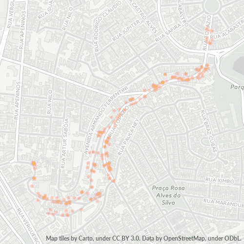 04105-000 Mapa de calor de densidad empresarial