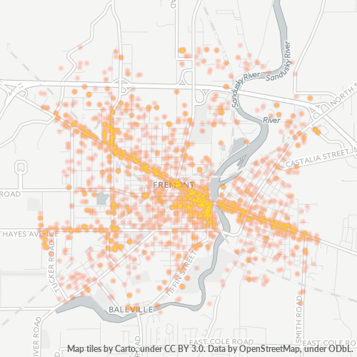 43420 Business Density Heatmap
